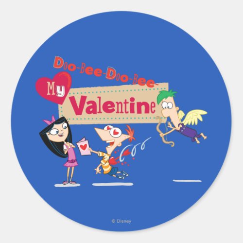 Doo_Bee My Valentine Classic Round Sticker