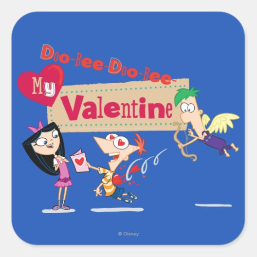 Doo_Bee My Valentine Square Sticker