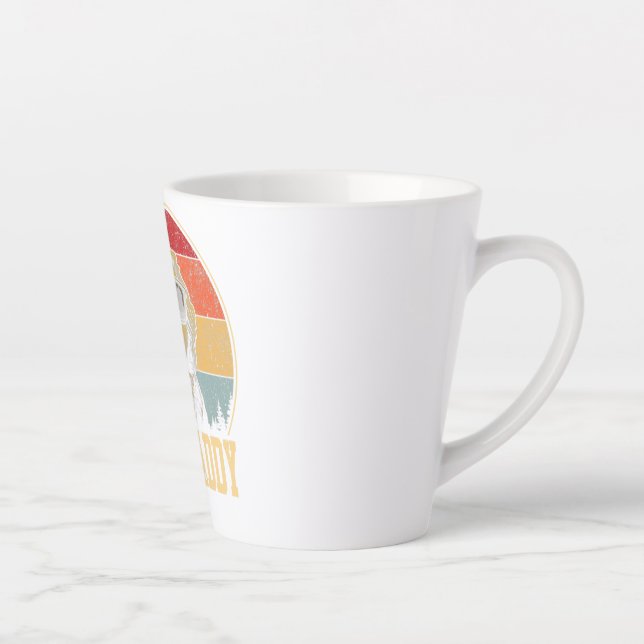 dood daddy poodle dad poodle lovers fars day  latte mug (Right)