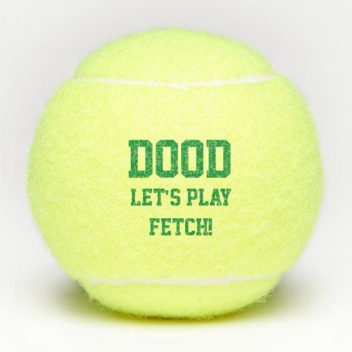 Dood Lets Play Fetch Pet Dog Cat Toy Green Tennis Balls