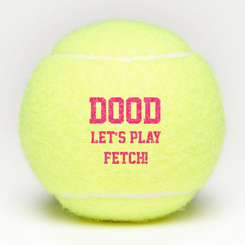 Dood Lets Play Fetch Pet Dog Cat Toy  Pink Tennis Balls
