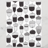 Doodle acorns autumn pattern (Back)