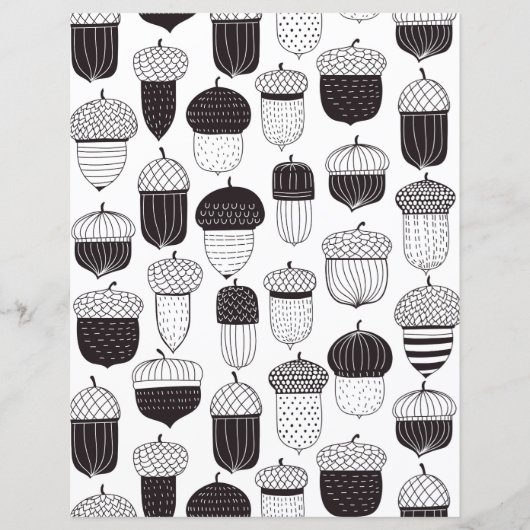 Doodle acorns autumn pattern (Front)