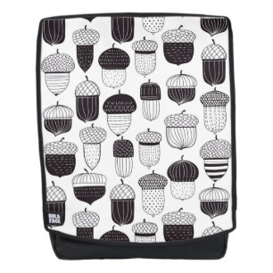 Doodle acorns autumn pattern backpack
