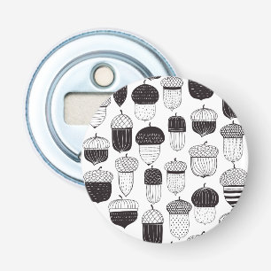 Doodle acorns autumn pattern bottle opener