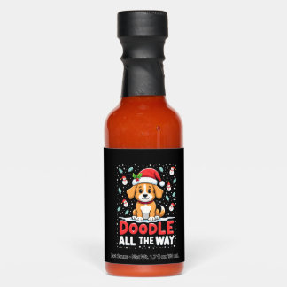 Doodle All The Way Funny Goldendoodle Santa Hat Ch Hot Sauces