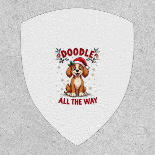 Doodle All The Way Funny Goldendoodle Santa Hat Ch Patch