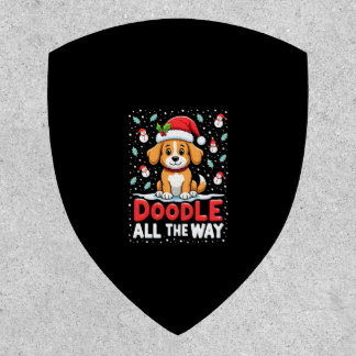 Doodle All The Way Funny Goldendoodle Santa Hat Ch Patch