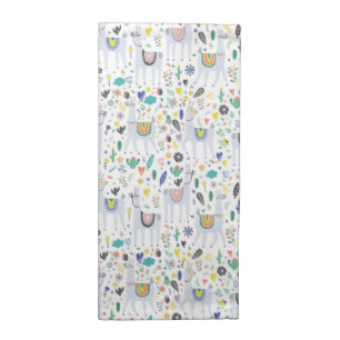 Doodle Alpaca Pattern Cloth Napkin