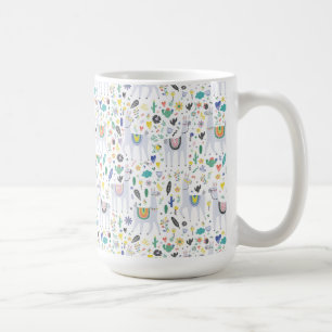Doodle Alpaca Pattern Coffee Mug