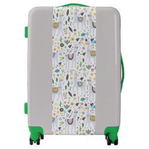Doodle Alpaca Pattern Luggage