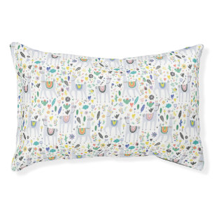 Doodle Alpaca Pattern Pet Bed
