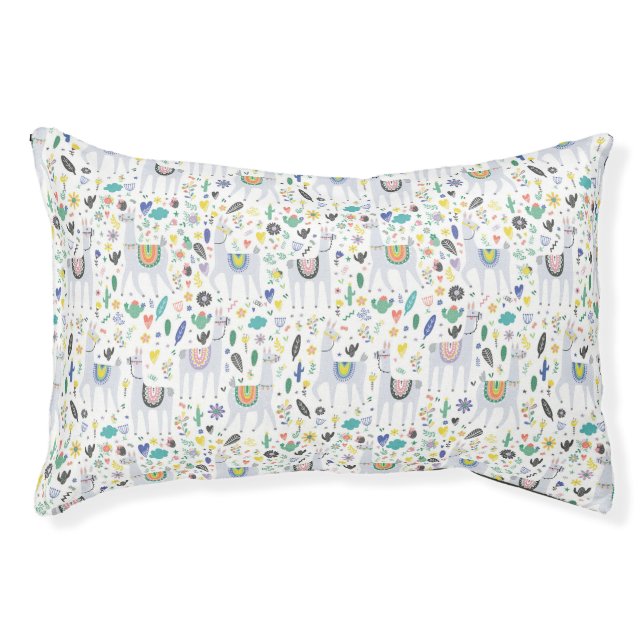 Doodle Alpaca Pattern Pet Bed (Front)