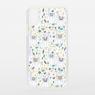 Doodle Alpaca Pattern iPhone XS Case