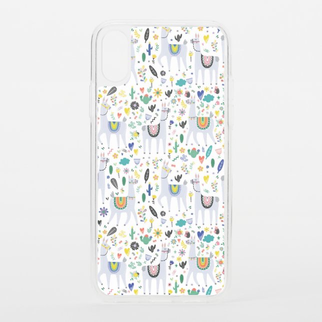 Doodle Alpaca Pattern Uncommon iPhone Case (Back)
