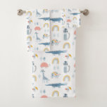 Doodle Animal Fun Pattern Bath Towel Set