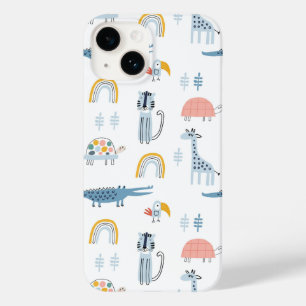 Doodle Animal Fun Pattern Case-Mate iPhone 14 Case