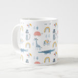 Doodle Animal Fun Pattern Giant Coffee Mug
