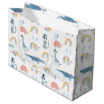 Doodle Animal Fun Pattern Large Gift Bag