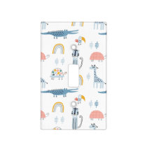 Doodle Animal Fun Pattern Light Switch Cover