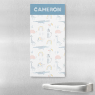 Doodle Animal Fun Pattern Magnetic Notepad