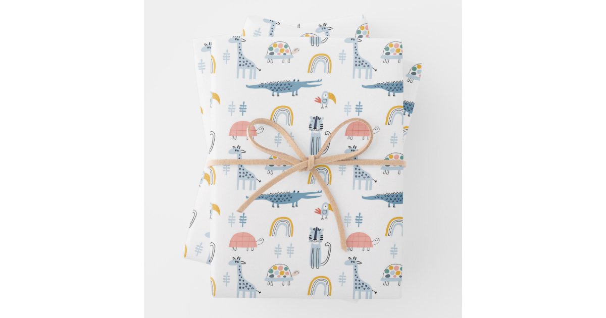 Baby Highland Cow Wrapping Paper Sheets
