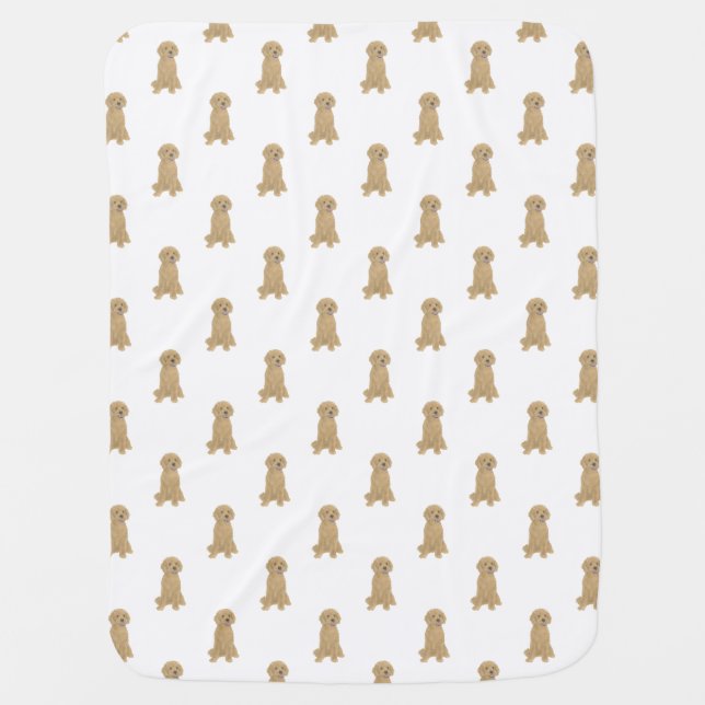 Doodle (Apricot Golden) Baby Blanket (Front)