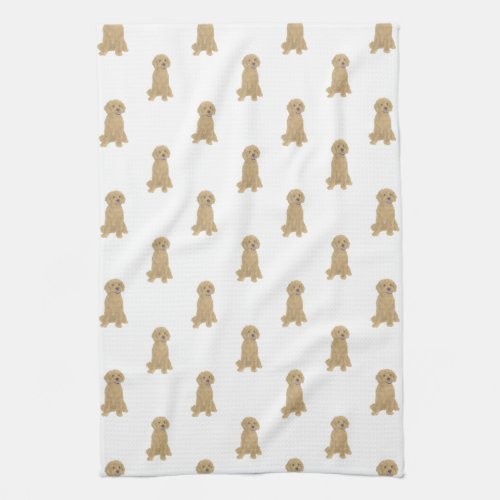 Doodle Apricot Golden Kitchen Towel