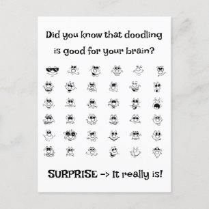 Doodle Art Holiday Postcard