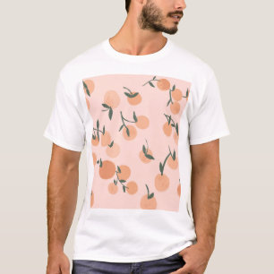 Doodle Art: Orange Cherry Vintage Pattern T-Shirt