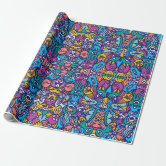 Alice In Wonderland | Colorful Fun Pattern Wrapping Paper Sheets | Zazzle