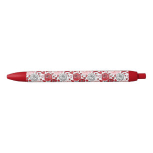 Doodle Art Style Red Pink Roses Hearts Valentine's Pen