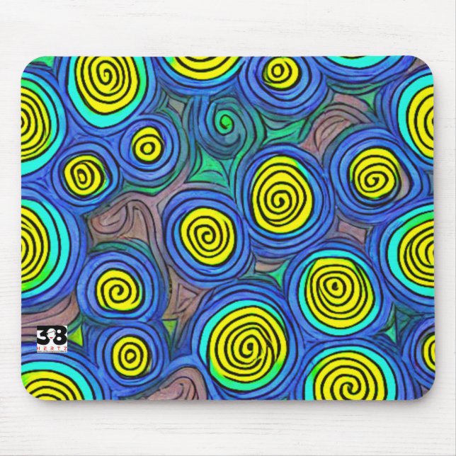 Doodle Art Swirls Mouse Pad (Front)
