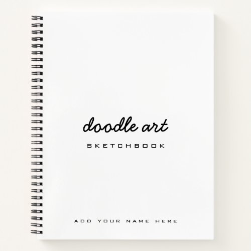 doodle art white black sketch notebook