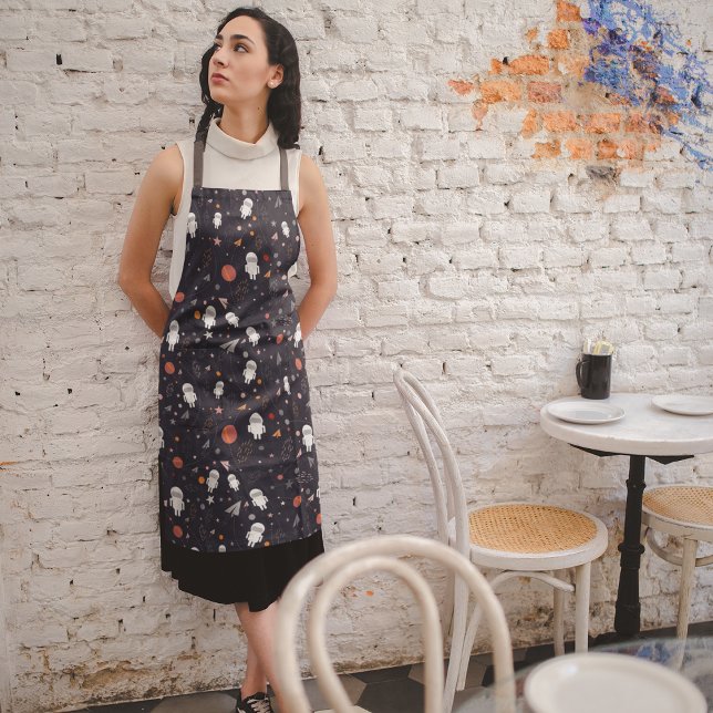 Doodle Astronaut Apron (Creator Uploaded)