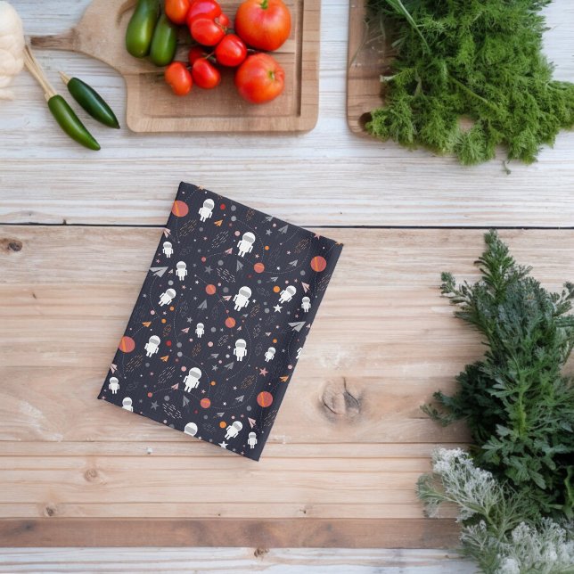 Doodle Astronaut Pattern Kitchen Towel (Kitchen Towel)