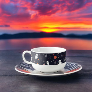 Doodle Astronaut Pattern Soup Mug