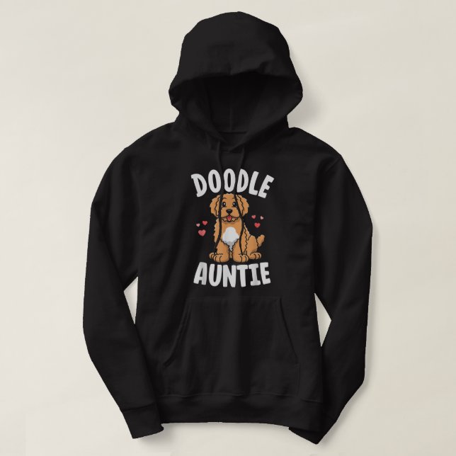 Doodle Auntie Goldendoodle s Women Kawaii Dog Aunt Hoodie (Design Front)