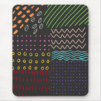 doodle black clipboard mouse pad