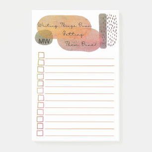 Doodle Boxes Abstract Shapes Monogram To Do List Post-it Notes