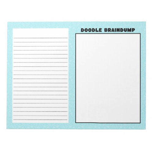 Doodle  Braindump Notepad Turquoise 