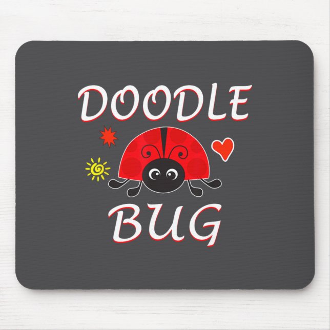 Doodle Bug Funny Doodle Ladybug  Mouse Pad (Front)