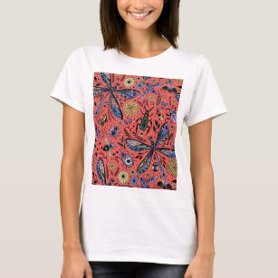 Doodle bugs on coral red T-Shirt