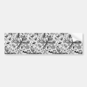 Doodle bugs on dark blue bumper sticker