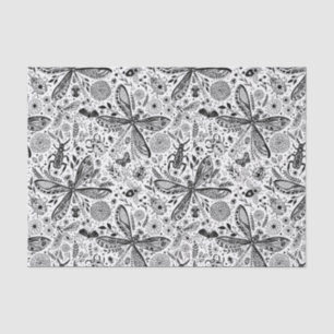 Doodle bugs on dark blue tissue paper