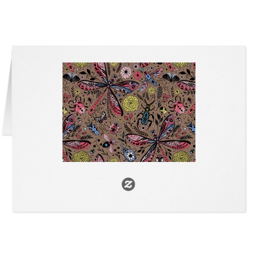 Doodle bugs on mocha brown (Back Horizontal)