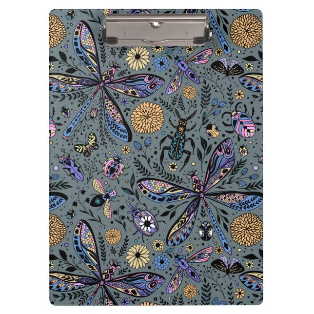 Doodle bugs on slater gray clipboard (Front)