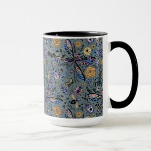 Doodle bugs on slater gray mug