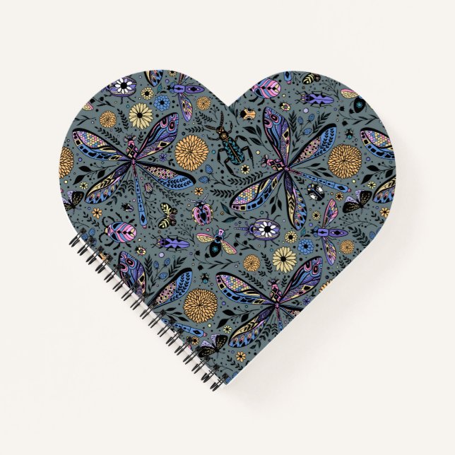 Doodle bugs on slater gray notebook (Front)