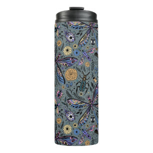 Doodle bugs on slater gray thermal tumbler